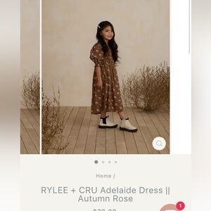 Rylee + Cru Autumn Rose Kids Dress